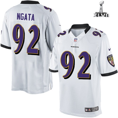 Nike Baltimore Ravens 92 Haloti Ngata Limited White 2013 Super Bowl NFL Jersey Cheap