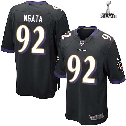 Nike Baltimore Ravens 92 Haloti Ngata Game Black 2013 Super Bowl NFL Jersey Cheap