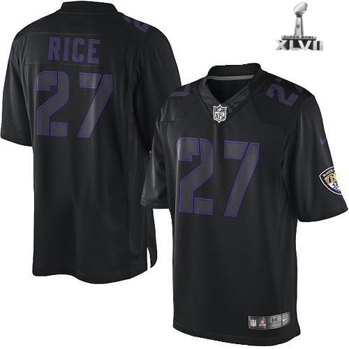 Nike Baltimore Ravens 27 Ray Rice Limited Black Impact 2013 Super Bowl NFL Jersey Cheap