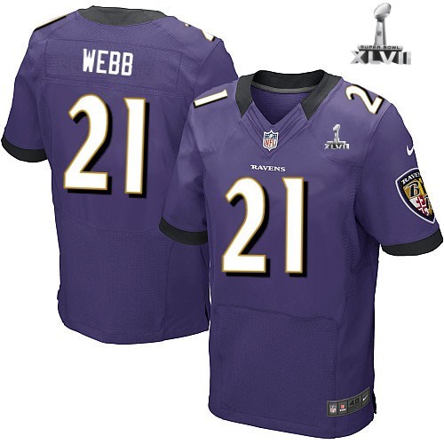 Nike Baltimore Ravens 21 Lardarius Webb Elite Purple 2013 Super Bowl NFL Jersey Cheap