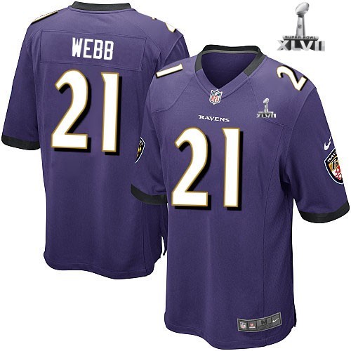 Nike Baltimore Ravens 21 Lardarius Webb Game Purple 2013 Super Bowl NFL Jersey Cheap