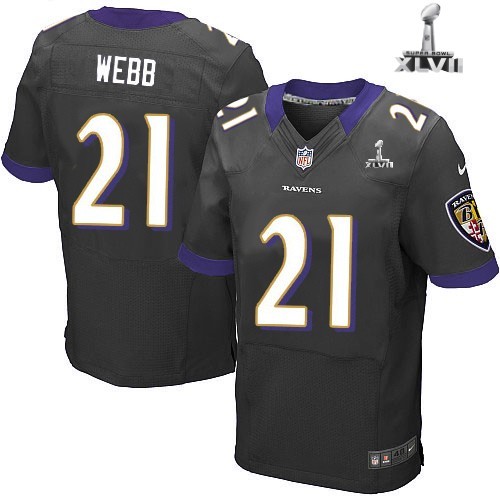 Nike Baltimore Ravens 21 Lardarius Webb Elite Black 2013 Super Bowl NFL Jersey Cheap