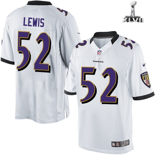 Nike Baltimore Ravens 52 Ray Lewis Limited White 2013 Super Bowl NFL Jersey Cheap