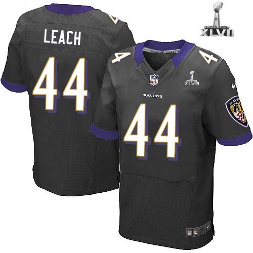 Nike Baltimore Ravens 44 Vonta Leach Elite Black 2013 Super Bowl NFL Jersey Cheap