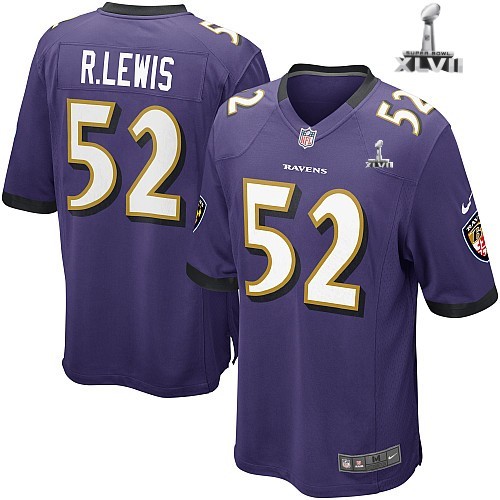 Nike Baltimore Ravens 52 Ray Lewis Game Purple 2013 Super Bowl NFL Jersey Cheap