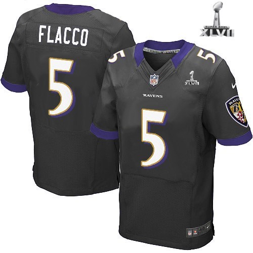 Nike Baltimore Ravens 5 Joe Flacco Elite Black 2013 Super Bowl NFL Jersey Cheap