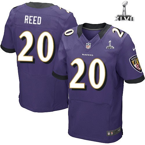 Nike Baltimore Ravens 20 Ed Reed Elite Purple 2013 Super Bowl NFL Jersey Cheap
