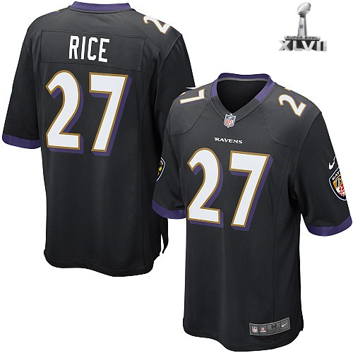 Nike Baltimore Ravens 27 Ray Rice Game Black 2013 Super Bowl NFL Jersey Cheap