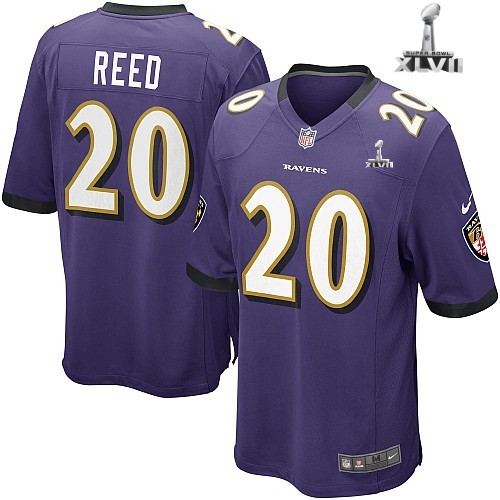 Nike Baltimore Ravens 20 Ed Reed Game Purple 2013 Super Bowl NFL Jersey Cheap