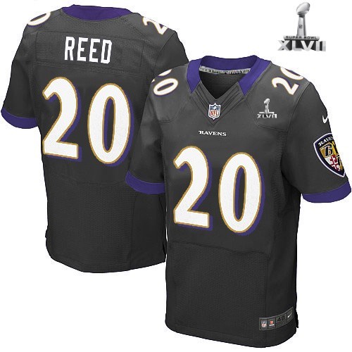 Nike Baltimore Ravens 20 Ed Reed Elite Black 2013 Super Bowl NFL Jersey Cheap