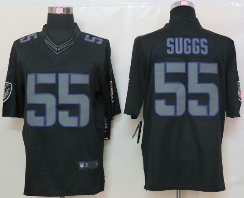 Nike Baltimore Ravens #55 Terrell Suggs Black Impact Game LIMITED NFL Jerseys Cheap