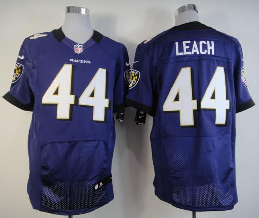 Nike Baltimore Ravens 44 Vonta Leach Purple Elite NFL Jerseys Cheap