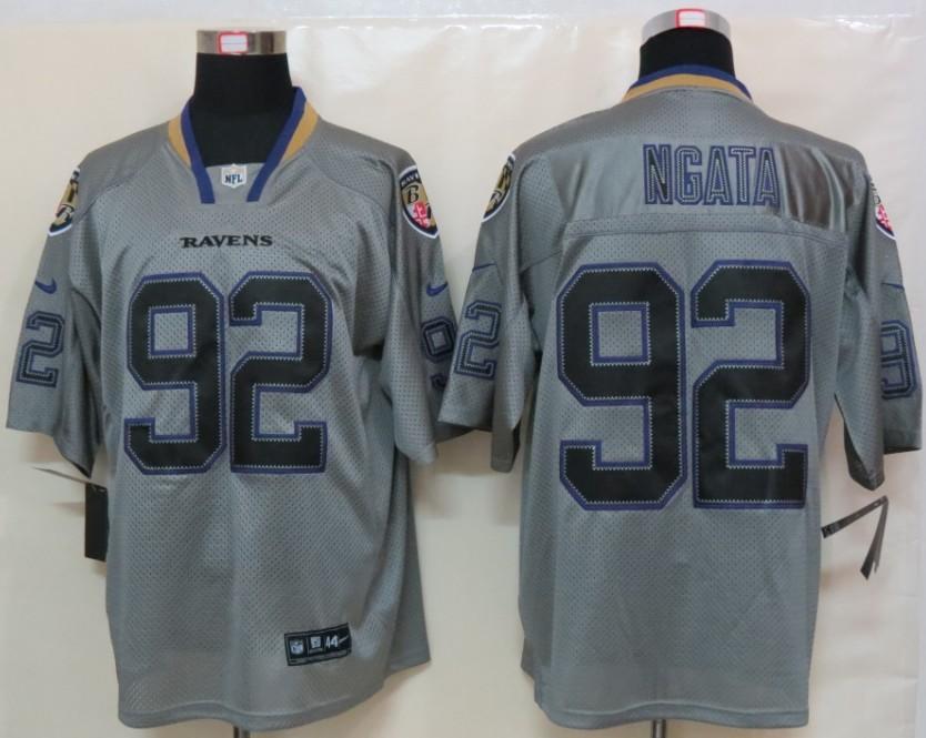 Nike Baltimore Ravens #92 Haloti Ngata Grey Lights Out Elite NFL Jerseys Cheap