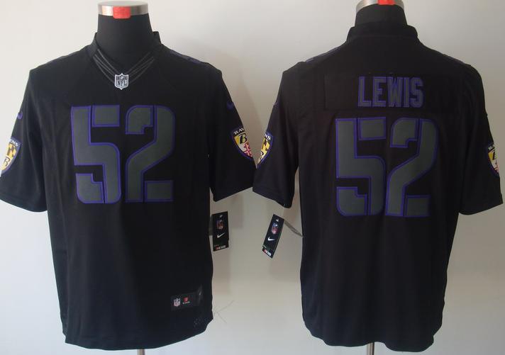 Nike Baltimore Ravens #52 Ray Lewis Black Impact Game LIMITED NFL Jerseys Cheap