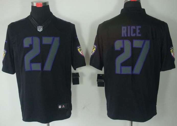 Nike Baltimore Ravens #27 Ray Rice Black Impact Game LIMITED NFL Jerseys Cheap