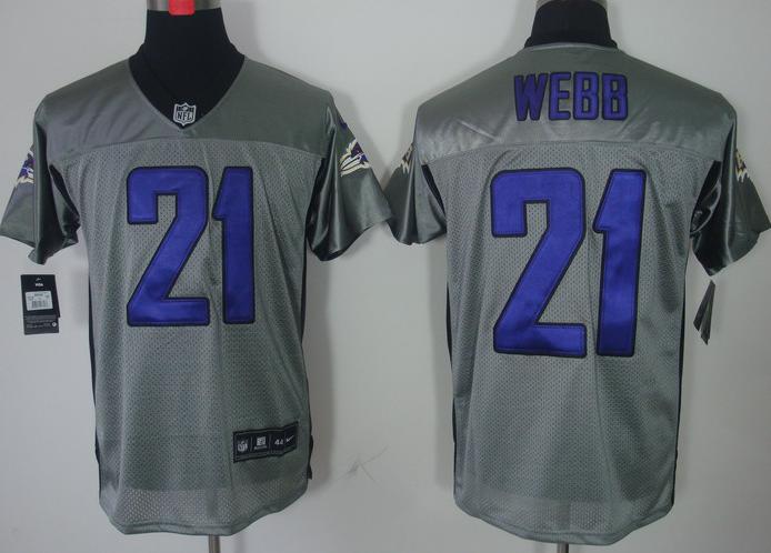 Nike Baltimore Ravens #21 Lardarius Webb Grey Shadow NFL Jerseys Cheap