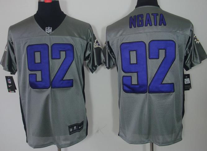Nike Baltimore Ravens #92 Haloti Ngata Grey Shadow NFL Jerseys Cheap