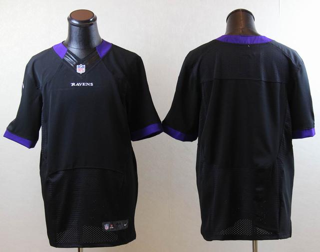 Nike Baltimore Ravens Blank Black Elite NFL Jerseys Cheap