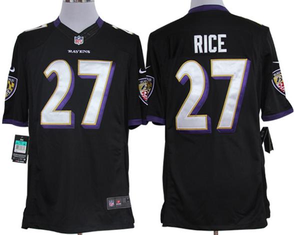 Nike Baltimore Ravens #27 Ray Rice Black Game LIMITED NFL Jerseys Cheap