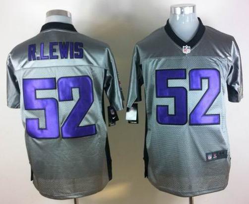 Nike Baltimore Ravens #52 Ray Lewis Grey Shadow NFL Jerseys Cheap