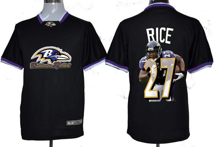 Nike Baltimore Ravens #27 Ray Rice Black All-Star Fashion NFL Jerseys-2 Cheap