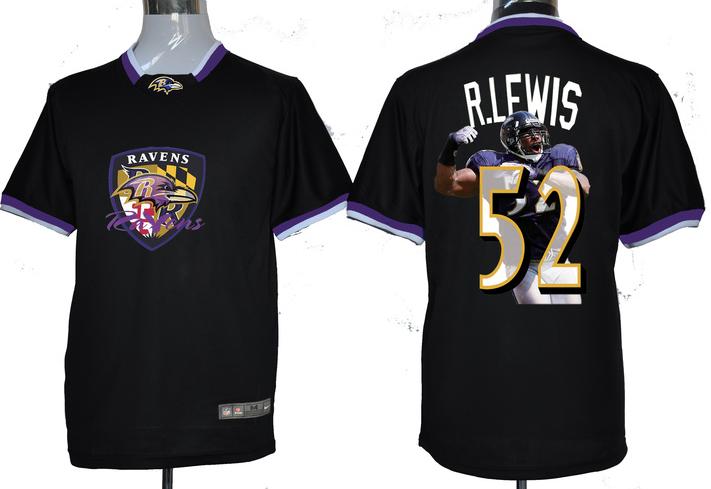 Nike Baltimore Ravens #52 Ray Lewis Black All-Star Fashion NFL Jerseys Cheap