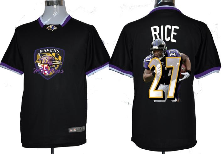 Nike Baltimore Ravens #27 Ray Rice Black All-Star Fashion NFL Jerseys Cheap