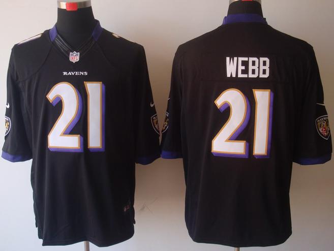 Nike Baltimore Ravens #21 Lardarius Webb Black Game LIMITED NFL Jerseys Cheap