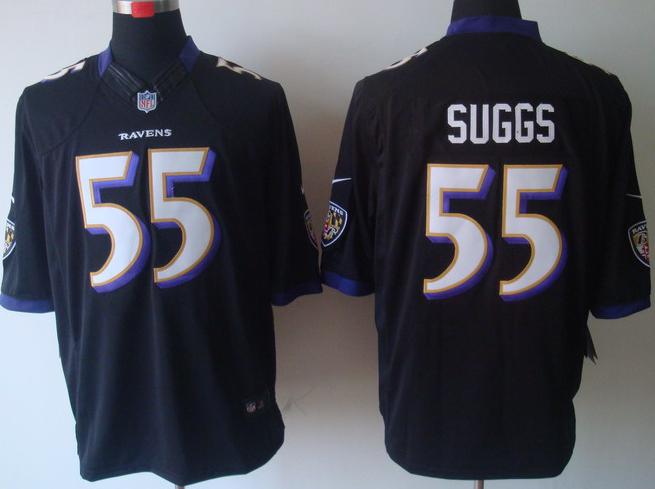 Nike Baltimore Ravens #55 Terrell Suggs Black Game LIMITED NFL Jerseys Cheap