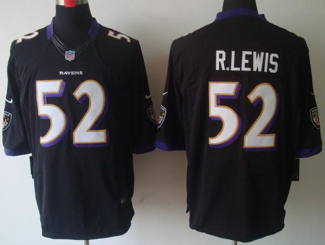 Nike Baltimore Ravens #52 Ray Lewis Black Game LIMITED NFL Jerseys Cheap