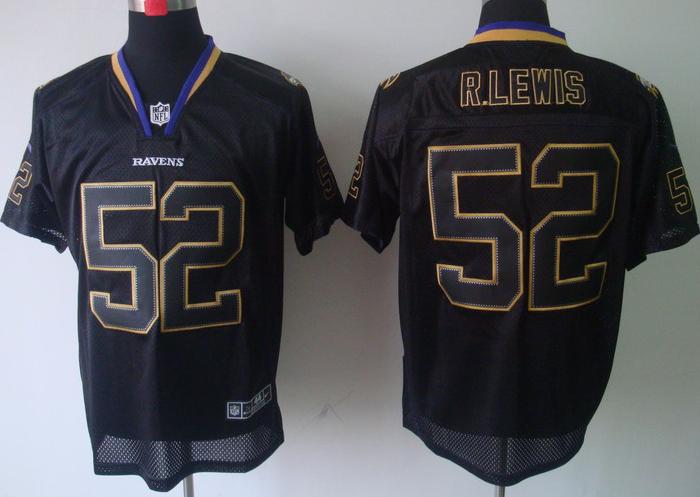 Nike Baltimore Ravens #52 Ray Lewis Lights Out Black Elite NFL Jerseys Cheap
