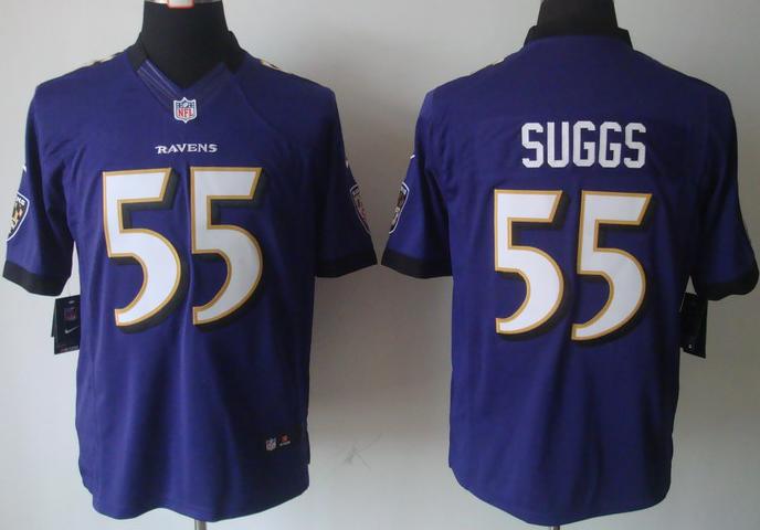Nike Baltimore Ravens #55 Terrell Suggs Purple Game LIMITED NFL Jerseys Cheap