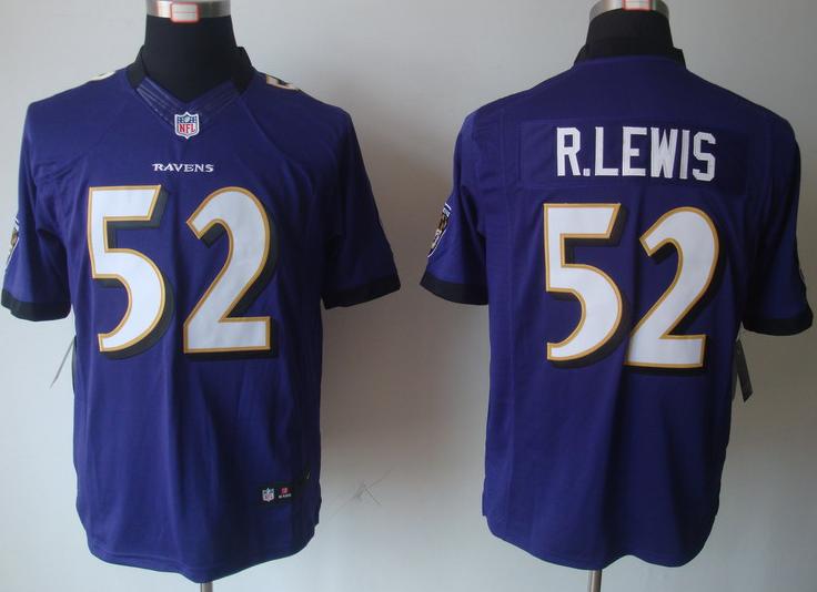 Nike Baltimore Ravens #52 Ray Lewis Purple Game LIMITED NFL Jerseys Cheap