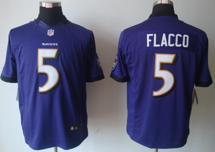 Nike Baltimore Ravens #5 Joe Flacco Purple Game LIMITED NFL Jerseys Cheap