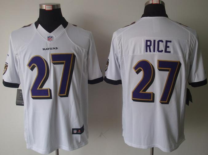 Nike Baltimore Ravens #27 Ray Rice White Game LIMITED NFL Jerseys Cheap