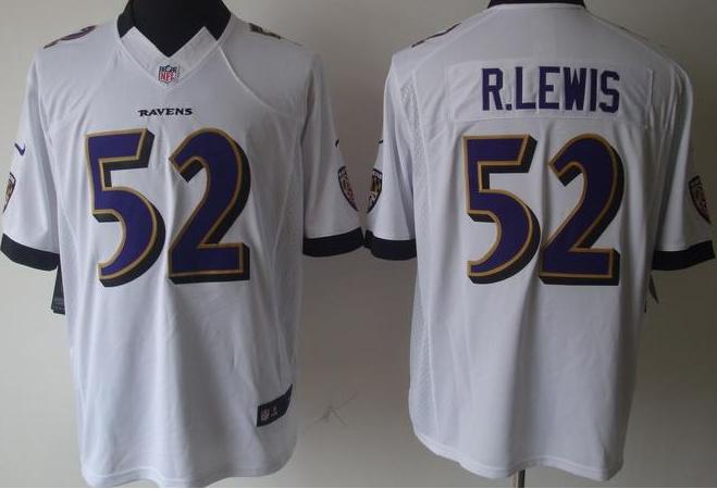 Nike Baltimore Ravens #52 Ray Lewis White Game LIMITED NFL Jerseys Cheap