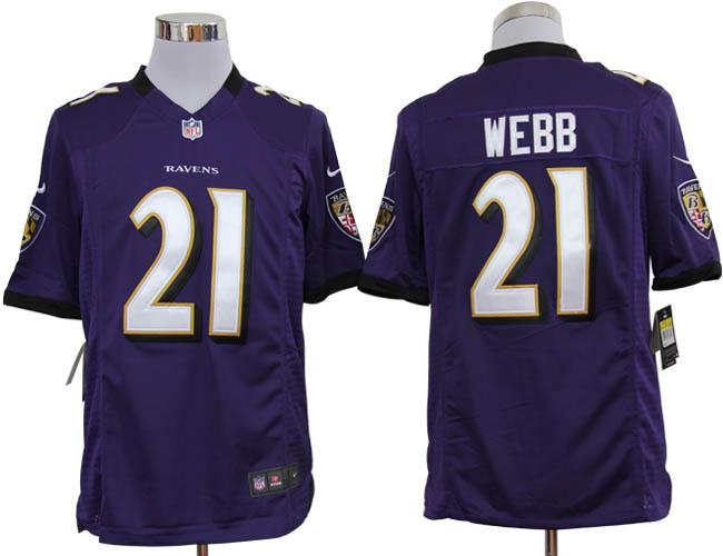Nike Baltimore Ravens #21 Lardarius Webb Purple Game Nike NFL Jerseys Cheap