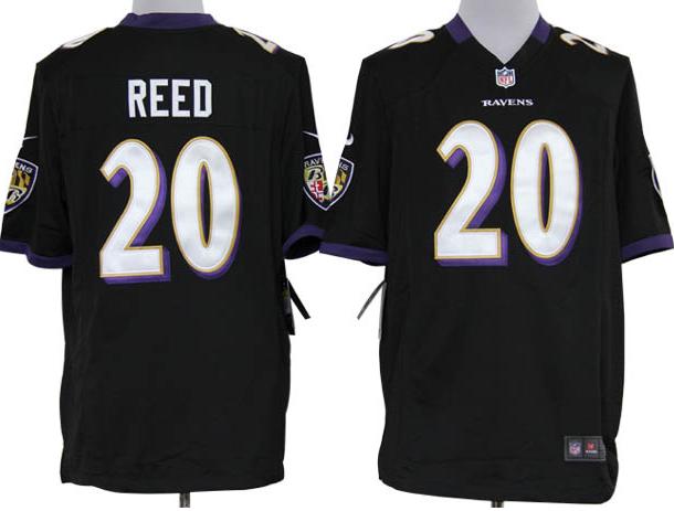Nike Baltimore Ravens #20 Ed Reed Black Game Nike NFL Jerseys Cheap