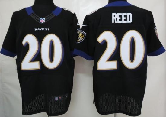 Nike Baltimore Ravens #20 Ed Reed Black Elite Nike NFL Jerseys Cheap