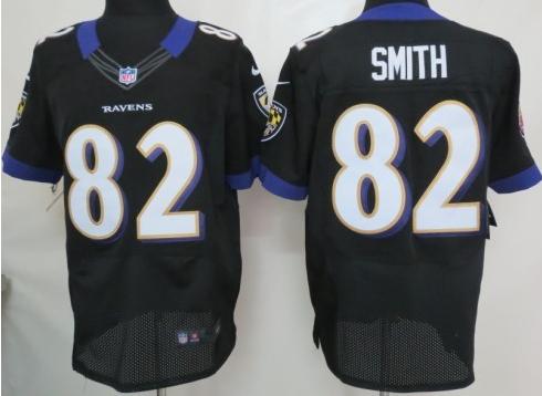 Nike Baltimore Ravens #82 Smith Black Elite Nike NFL Jerseys Cheap