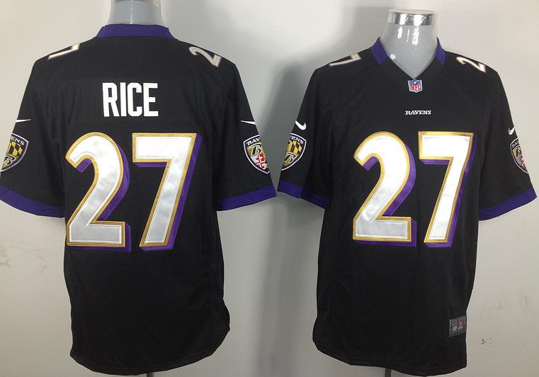 Nike Baltimore Ravens #27 Ray Rice Black Game Nike NFL Jerseys Cheap