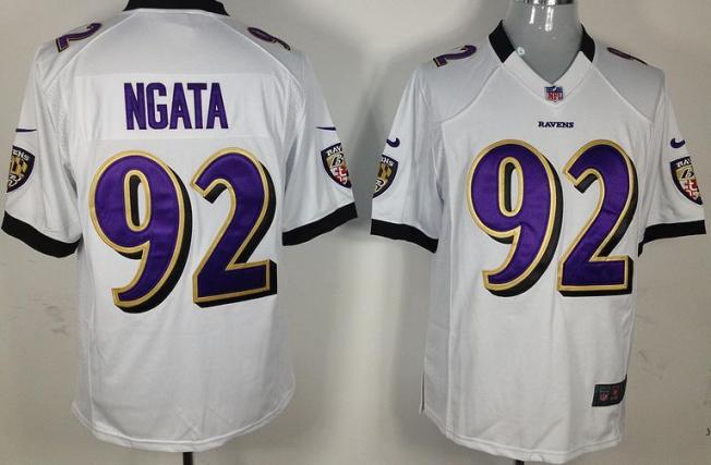 Nike Baltimore Ravens #92 Haloti Ngata White Game Nike NFL Jerseys Cheap