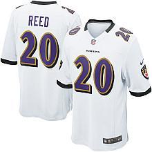 Nike Baltimore Ravens #20 Ed Reed White Nike NFL Jerseys Cheap