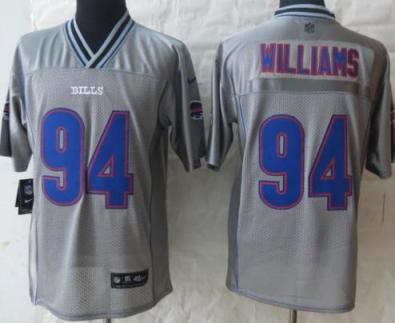 Nike Buffalo Bills 94 Mario Williams Grey Vapor Elite NFL Jerseys Cheap