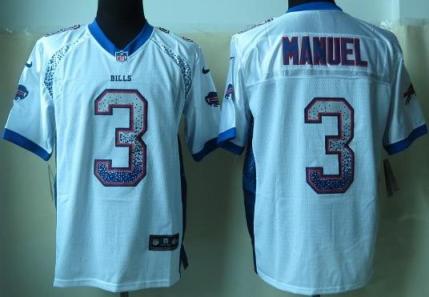 Nike Buffalo Bills 3 EJ Manuel Drift Fashion Elite White NFL Jerseys Cheap