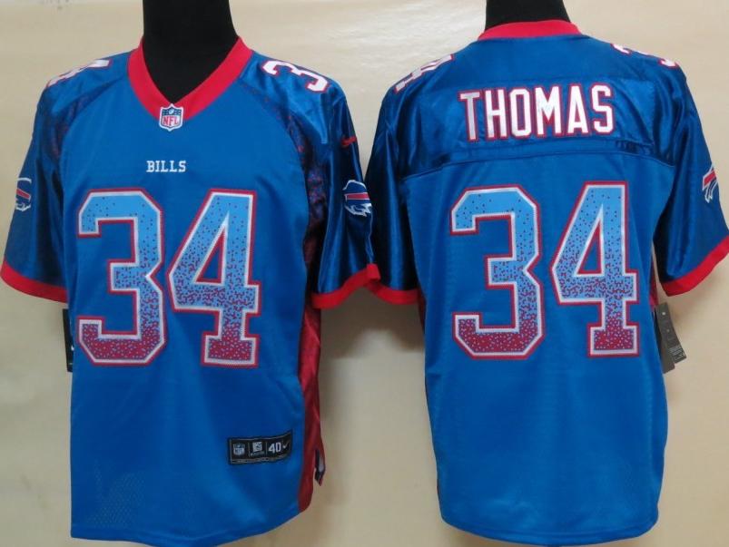 Nike Buffalo Bills 34 Thurman Thomas Royal Blue Drift Fashion Elite NFL Jerseys Cheap