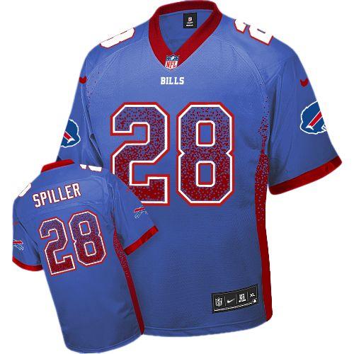 Nike Buffalo Bills #28 C.J. Spiller Royal Blue Drift Fashion Elite NFL Jerseys Cheap