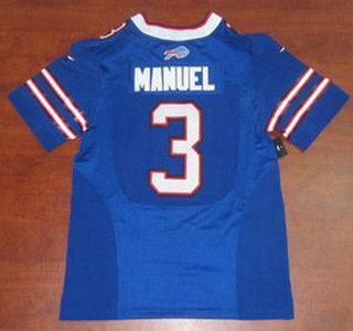 Nike Buffalo Bills 3 EJ Manuel Blue Elite NFL Jersey Cheap