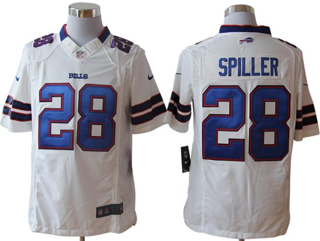 Nike Buffalo Bills 28# C.J. Spiller White Game LIMITED NFL Jerseys Cheap