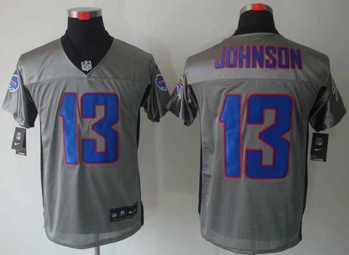 Nike Buffalo Bills 13 Steve Johnson Grey Shadow NFL Jerseys Cheap